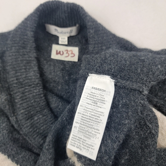 Madewell dotted Bartlett vneck pullover sweater merino wool & alpaca blend XXS - Picture 7 of 7